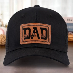 L'amour d'un père est éternel - Chapeau familial en cuir - Cadeau pour papa
