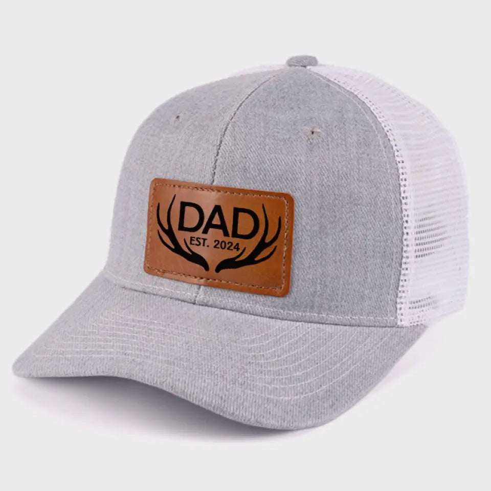L'amour commence et finit avec un papa - Chapeau familial en cuir - Cadeau pour papa