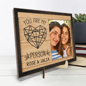 Photo personnalisée « Tu es ma personne préférée » - Plaque en bois personnalisée à 2 couches avec support - Cadeau pour meilleures amies, meilleures amies, sœurs