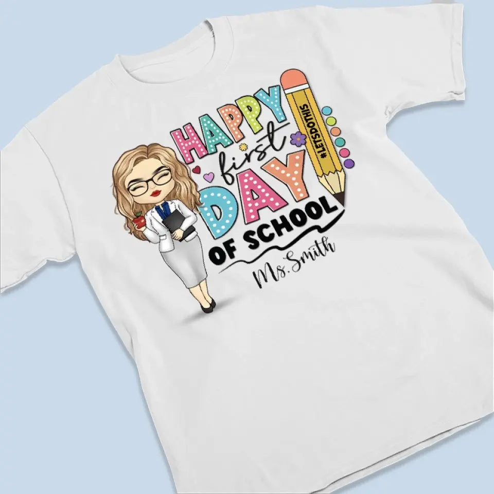 Bonne rentrée scolaire ! T-shirt unisexe personnalisé, sweat à capuche, sweat-shirt ! Cadeau pour enseignant