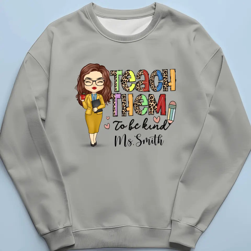Apprenez-leur à être gentils - T-shirt unisexe personnalisé, sweat à capuche, sweat-shirt - Cadeau pour enseignant