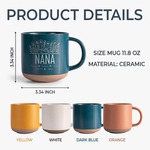 Tu es mon soleil, grand-mère - Tasse en poterie personnalisée pour la famille - Cadeau pour maman, grand-mère
