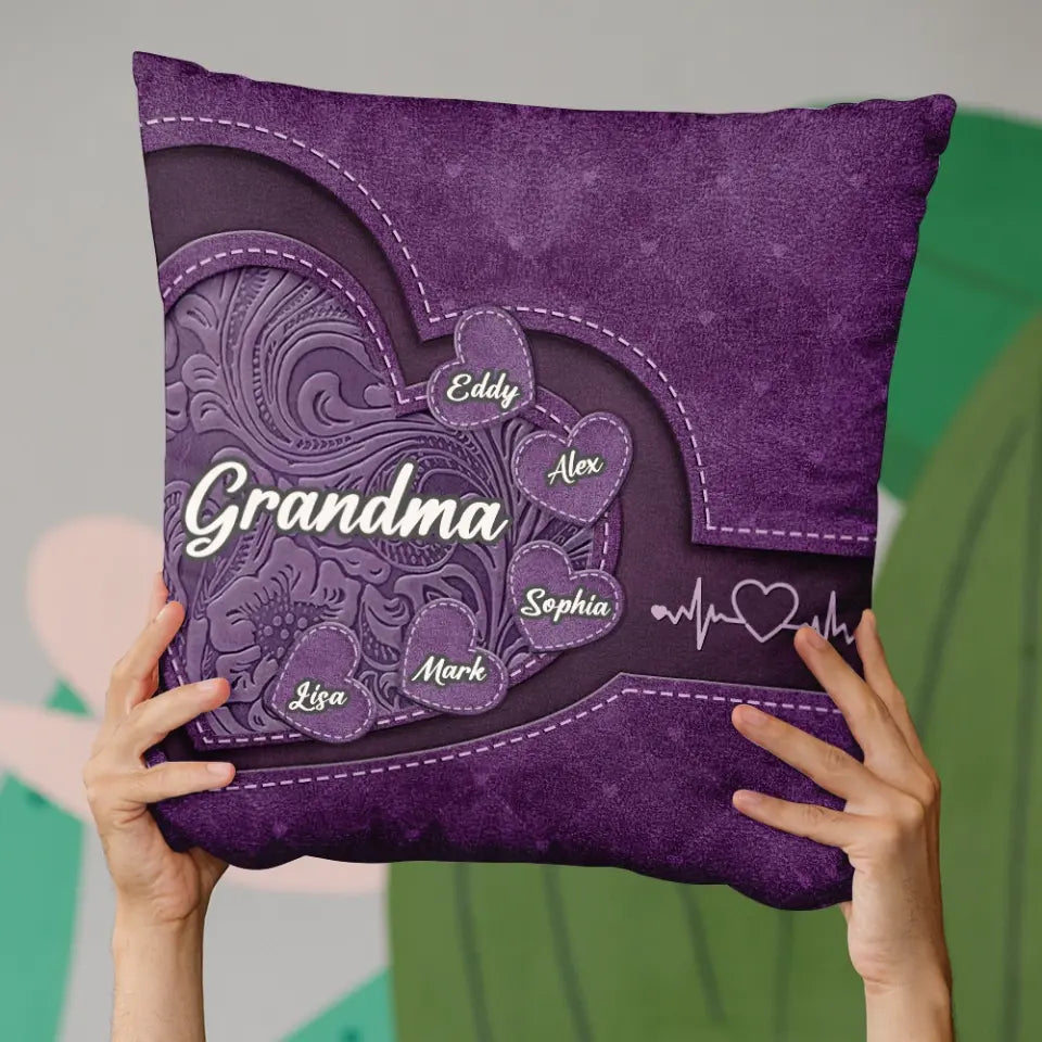 Les grands-mères sont des mamans avec beaucoup de pratique - Coussin personnalisé pour la famille - Cadeau pour maman, grand-mère
