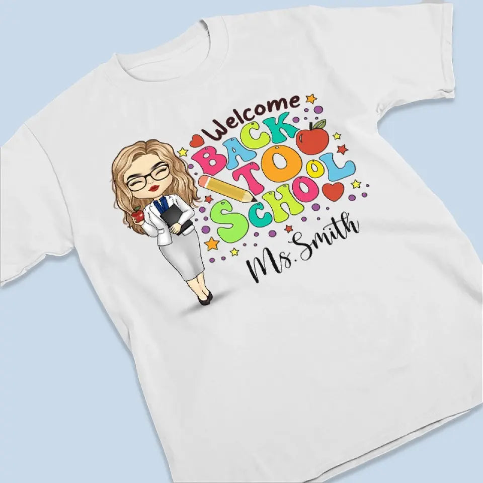 Bienvenue à l'école - T-shirt unisexe personnalisé, sweat à capuche, sweat-shirt - Cadeau pour enseignant