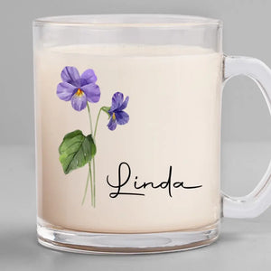 Le bonheur partagé est la fleur - Mug en verre personnalisé pour meilleure amie - Cadeau pour meilleures amies, meilleures amies, sœurs