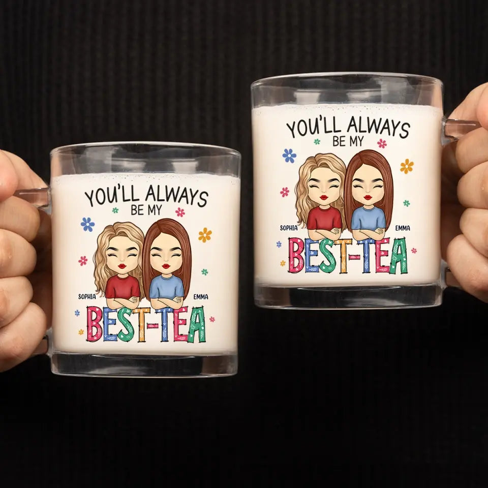 Tu es mon âme sœur - Tasse en verre personnalisée Bestie - Cadeau pour meilleures amies, BFF, sœurs