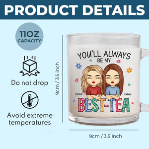 Tu es mon âme sœur - Tasse en verre personnalisée Bestie - Cadeau pour meilleures amies, BFF, sœurs