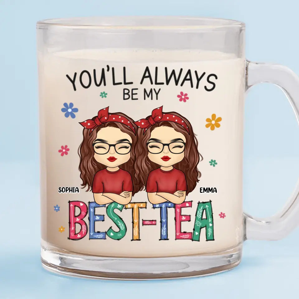 Tu es mon âme sœur - Tasse en verre personnalisée Bestie - Cadeau pour meilleures amies, BFF, sœurs