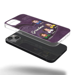 Photo personnalisée « Mes personnes préférées m'appellent grand-mère » - Coque de téléphone transparente personnalisée pour famille - Cadeau pour maman et grand-mère