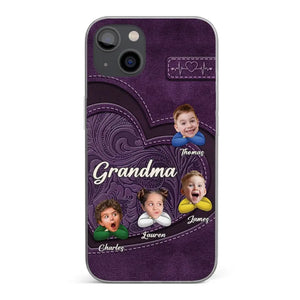 Photo personnalisée « Mes personnes préférées m'appellent grand-mère » - Coque de téléphone transparente personnalisée pour famille - Cadeau pour maman et grand-mère