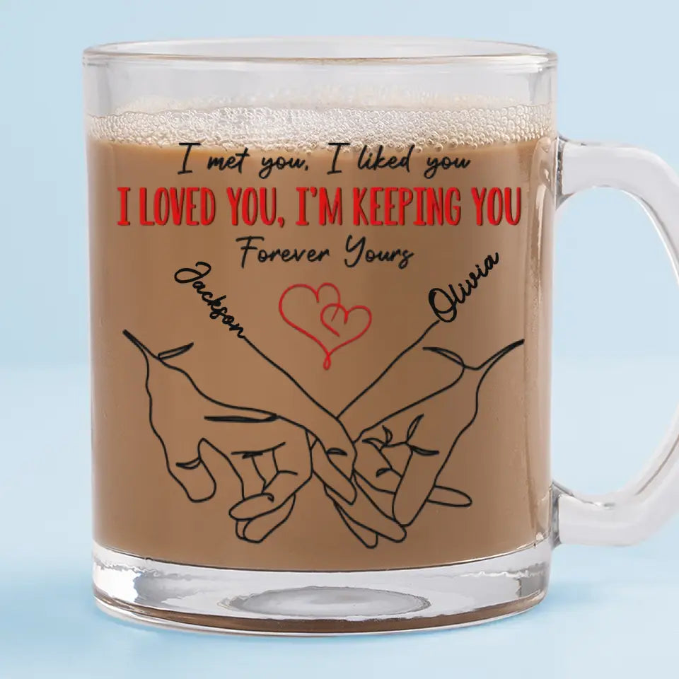 De notre premier baiser jusqu'à notre dernier souffle - Tasse en verre personnalisée pour couple - Cadeau pour mari et femme, anniversaire