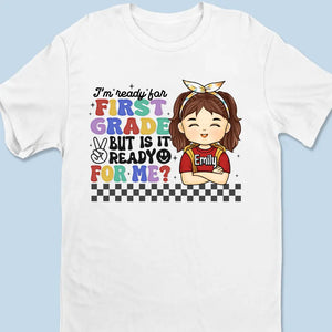 Je suis prêt pour la première année - T-shirt enfant personnalisé - Cadeau de rentrée scolaire pour enfant