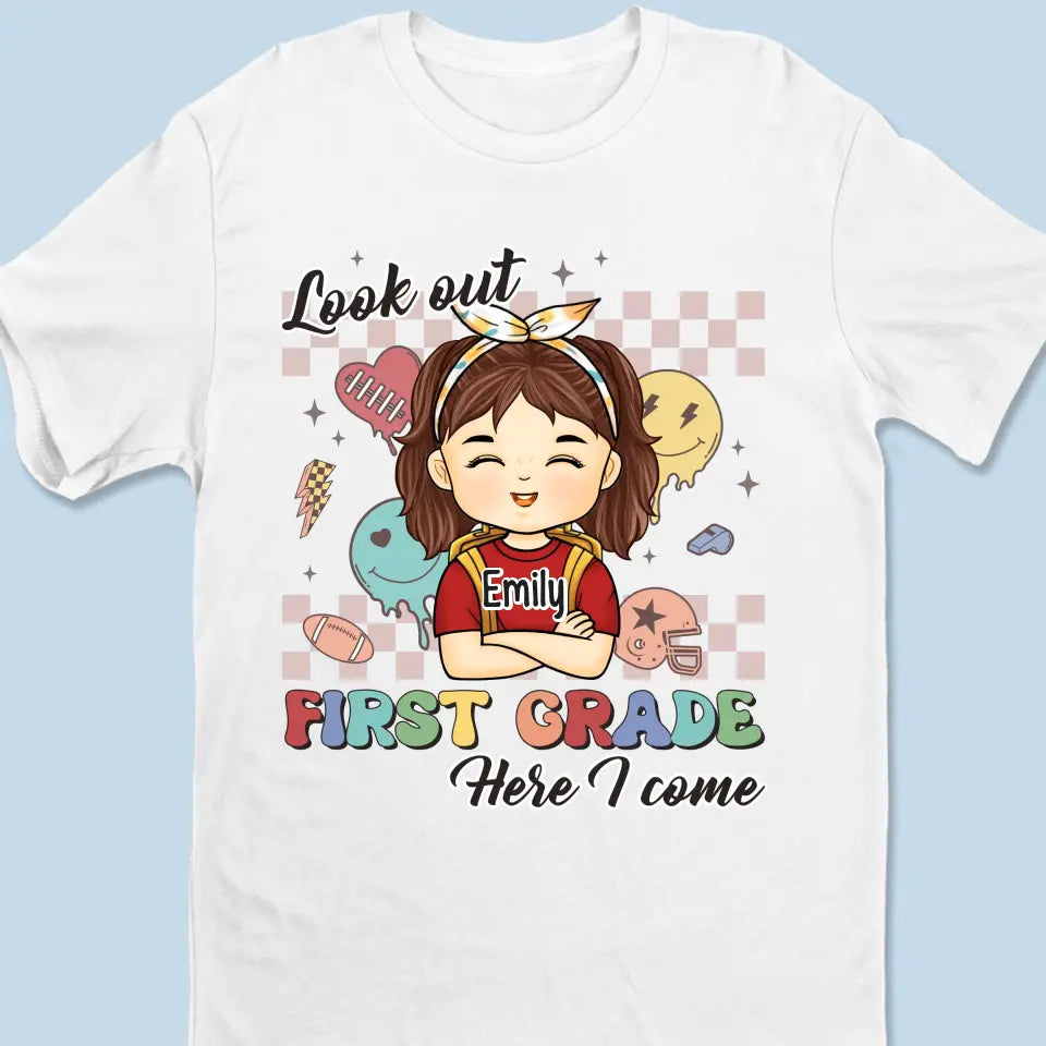 Attention ! J'arrive en CE2 - T-shirt enfant personnalisé - Cadeau de rentrée scolaire pour enfant