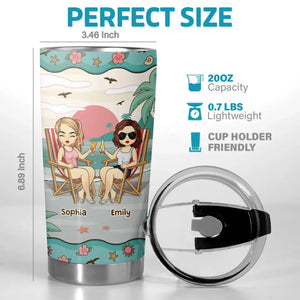 Un véritable ami est un ami pour toujours - Gobelet personnalisé Bestie - Cadeau de vacances d'été pour les meilleures amies, BFF, sœurs