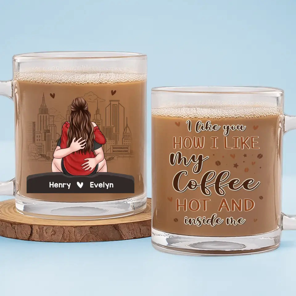 Encore plus chaud que ce café ! Tasse en verre personnalisée pour couple ! Cadeau pour mari et femme, anniversaire