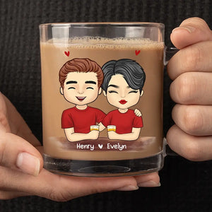 Tasse en verre personnalisée « Plus chaud que ce café » pour couple – Cadeau pour mari et femme, anniversaire