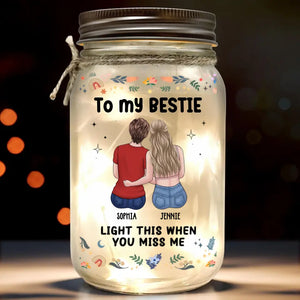 Tu fais ressortir le meilleur de moi-même - Lampe personnalisée en pot Mason - Cadeau pour les meilleures amies, les meilleures amies et les sœurs