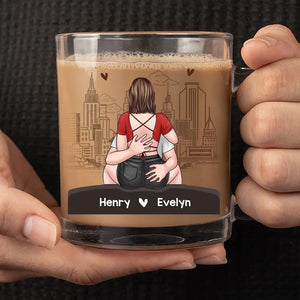 Encore plus chaud que ce café ! Tasse en verre personnalisée pour couple ! Cadeau pour mari et femme, anniversaire