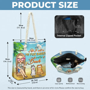 Tout ce dont j'ai besoin, ce sont mes petits animaux à fourrure ! Sac de plage personnalisé pour chien et chat ! Cadeau de vacances d'été pour les propriétaires et les amoureux des animaux.