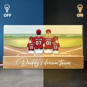 La famille, c'est tous ceux qui vous aiment inconditionnellement - Veilleuse LED 3D personnalisée en acrylique avec lettres - Cadeau pour les membres de la famille, les amateurs de sport et les sportifs