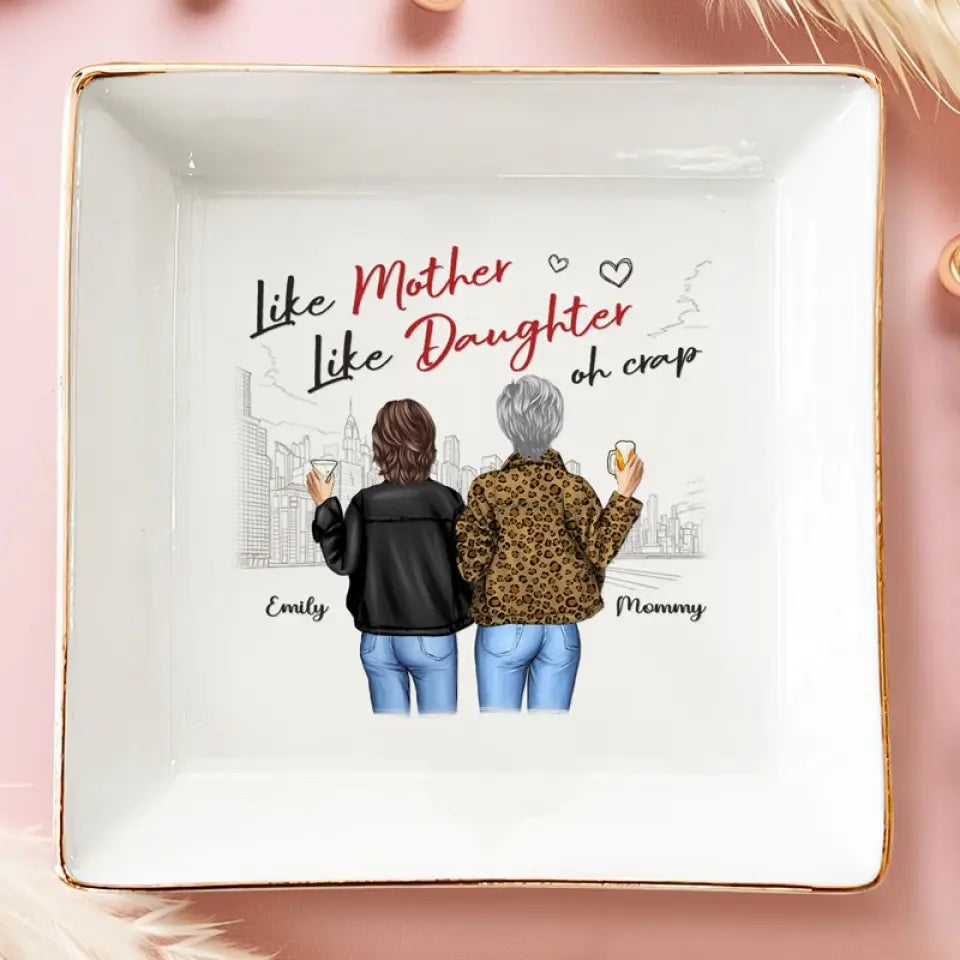 D'abord ma mère, pour toujours ma meilleure amie - Plat à bijoux personnalisé pour la famille - Cadeau pour maman, grand-mère