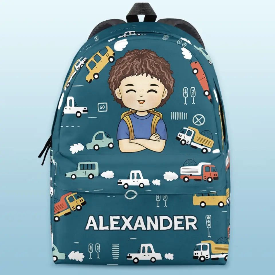 Je suis de retour - Sac à dos personnalisé pour enfant - Cadeau de rentrée scolaire pour enfant