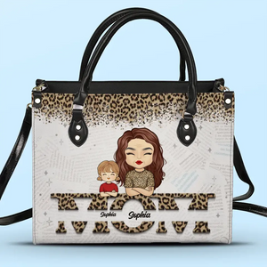 Les grands-mères sont des mamans avec beaucoup de glaçage - Sac à main en cuir personnalisé pour la famille - Cadeau pour maman, grand-mère