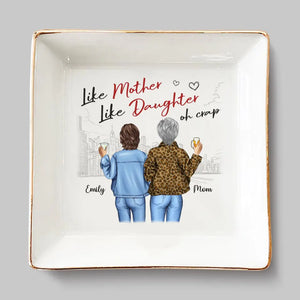 D'abord ma mère, pour toujours ma meilleure amie - Plat à bijoux personnalisé pour la famille - Cadeau pour maman, grand-mère