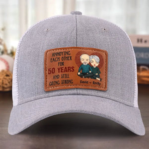 T'aimer est l'aventure la plus précieuse que je connaisse - Chapeau en cuir personnalisé pour couple - Cadeau pour mari et femme, anniversaire
