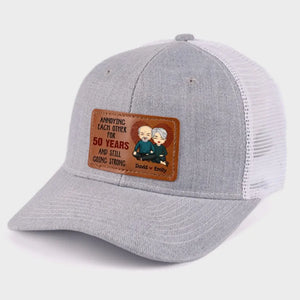 T'aimer est l'aventure la plus précieuse que je connaisse - Chapeau en cuir personnalisé pour couple - Cadeau pour mari et femme, anniversaire