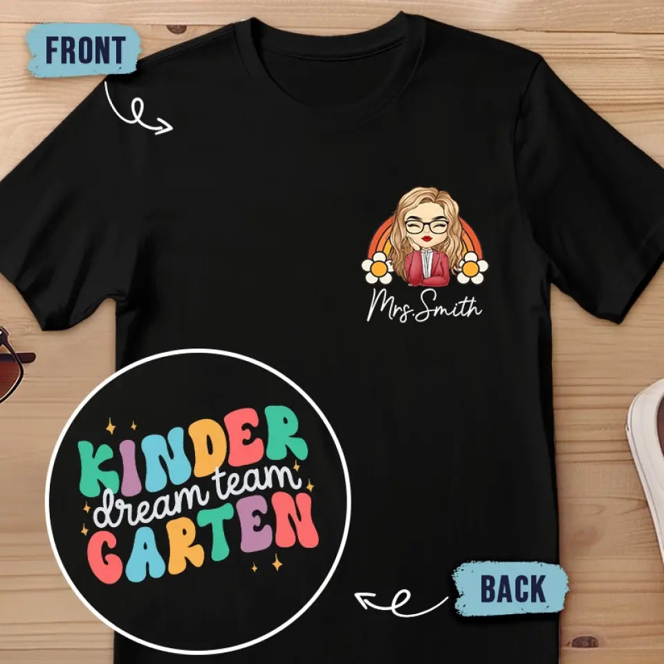 Apprends-moi à pêcher et je mangerai toute ma vie - T-shirt unisexe personnalisé imprimé recto verso - Cadeau pour enseignant