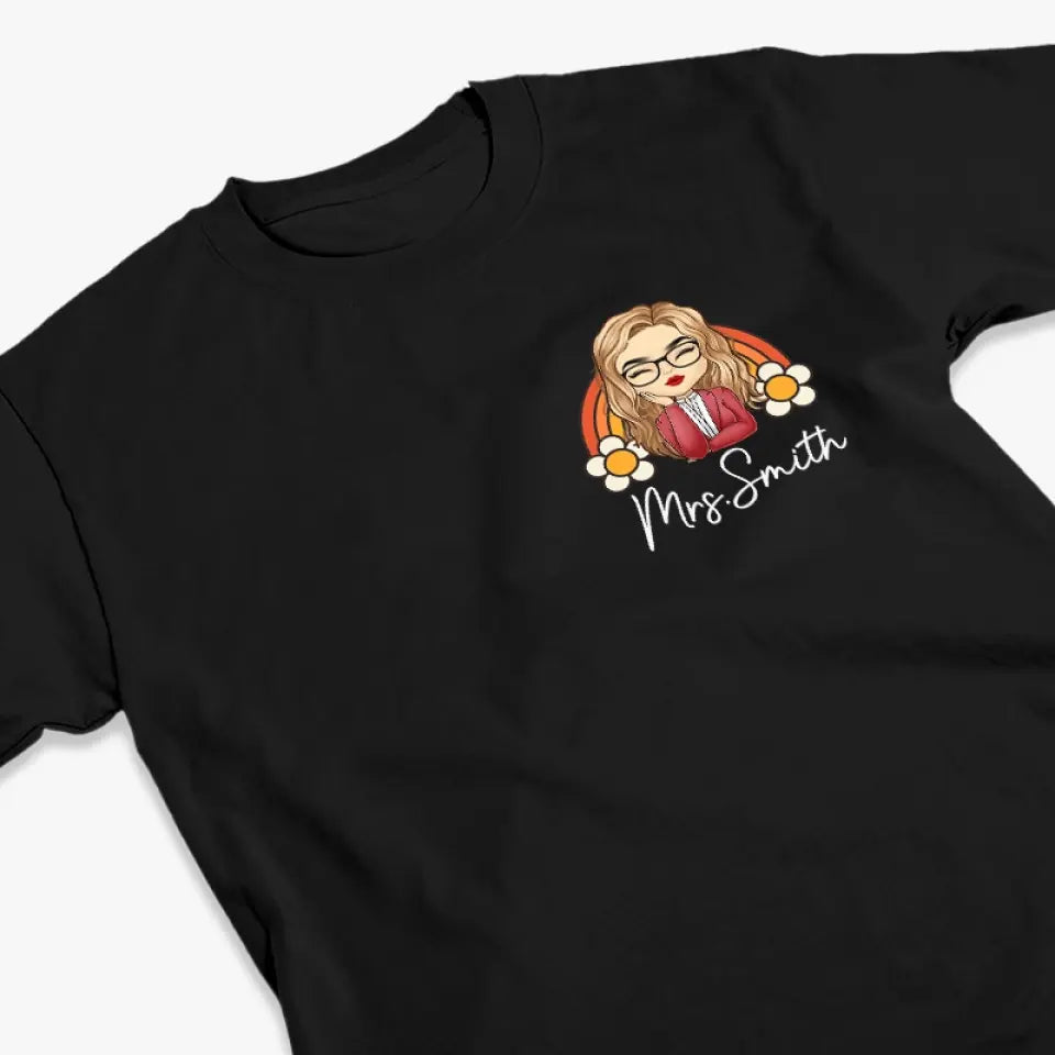 Apprends-moi à pêcher et je mangerai toute ma vie - T-shirt unisexe personnalisé imprimé recto verso - Cadeau pour enseignant