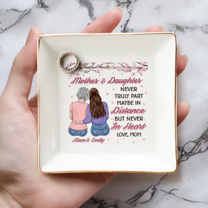 Mère et fille ne se séparent jamais vraiment - Plat à bijoux personnalisé pour la famille - Cadeau pour maman et fille