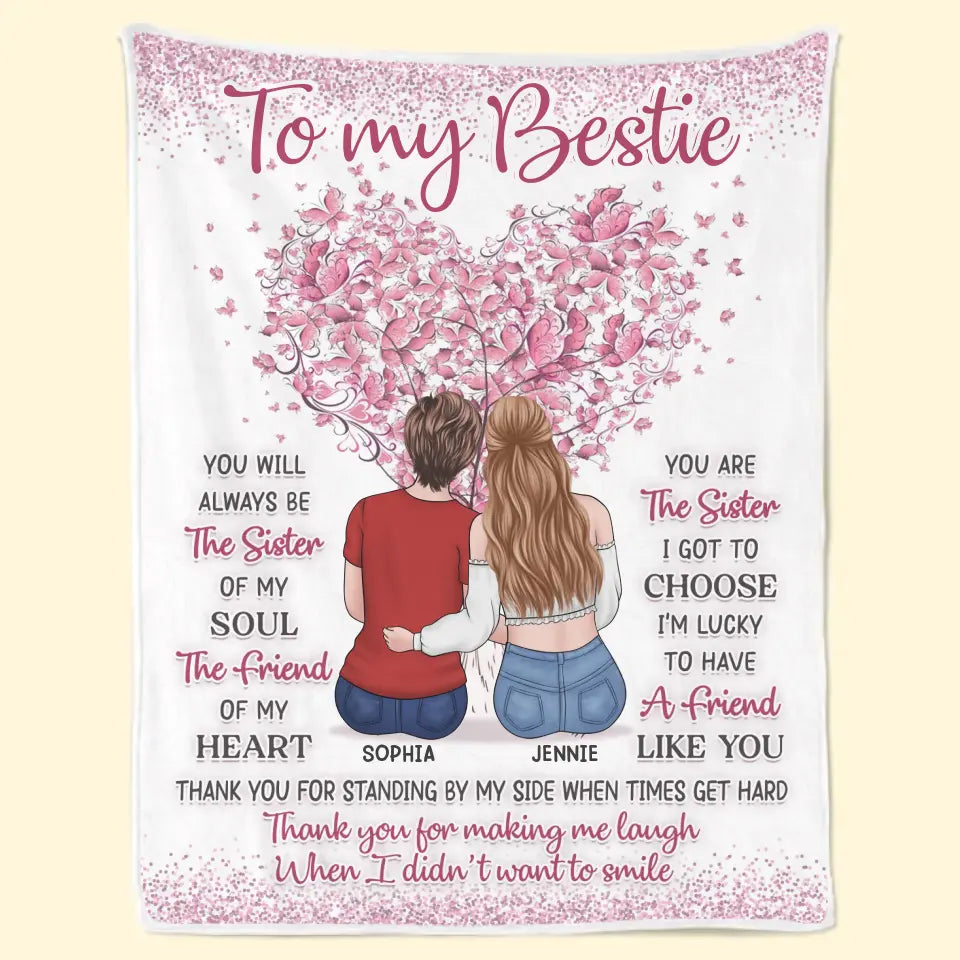 J'ai de la chance d'avoir un ami comme toi - Couverture personnalisée Bestie - Cadeau pour les meilleurs amis, BFF, sœurs