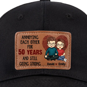 T'aimer est l'aventure la plus précieuse que je connaisse - Chapeau en cuir personnalisé pour couple - Cadeau pour mari et femme, anniversaire