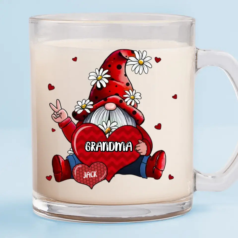 Si je sais ce qu'est l'amour, c'est grâce à toi - Tasse en verre personnalisée pour la famille - Cadeau pour maman, grand-mère