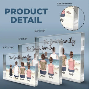 Objectifs de l'équipe de plage - Plaque rectangulaire en acrylique personnalisée pour la famille - Cadeau pour les membres de la famille