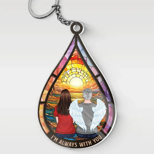 Ces années peuvent passer, mais vous restez toujours - Porte-clés en acrylique personnalisé commémoratif - Cadeau de condoléances pour les membres de la famille