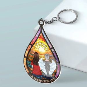 Ces années peuvent passer, mais vous restez toujours - Porte-clés en acrylique personnalisé commémoratif - Cadeau de condoléances pour les membres de la famille