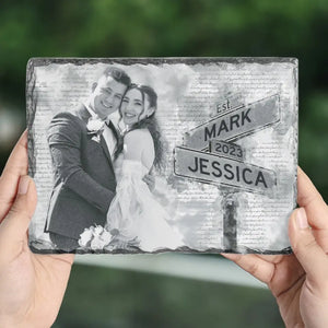 Photo personnalisée « Tu es la meilleure chose qui me soit jamais arrivée » - Pierre rectangulaire personnalisée avec support pour couple - Cadeau pour mari et femme, anniversaire