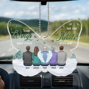 Je te reverrai un jour, dans les nuages - Ornement de voiture personnalisé commémoratif - Forme personnalisée en acrylique - Cadeau de condoléances pour les membres de la famille