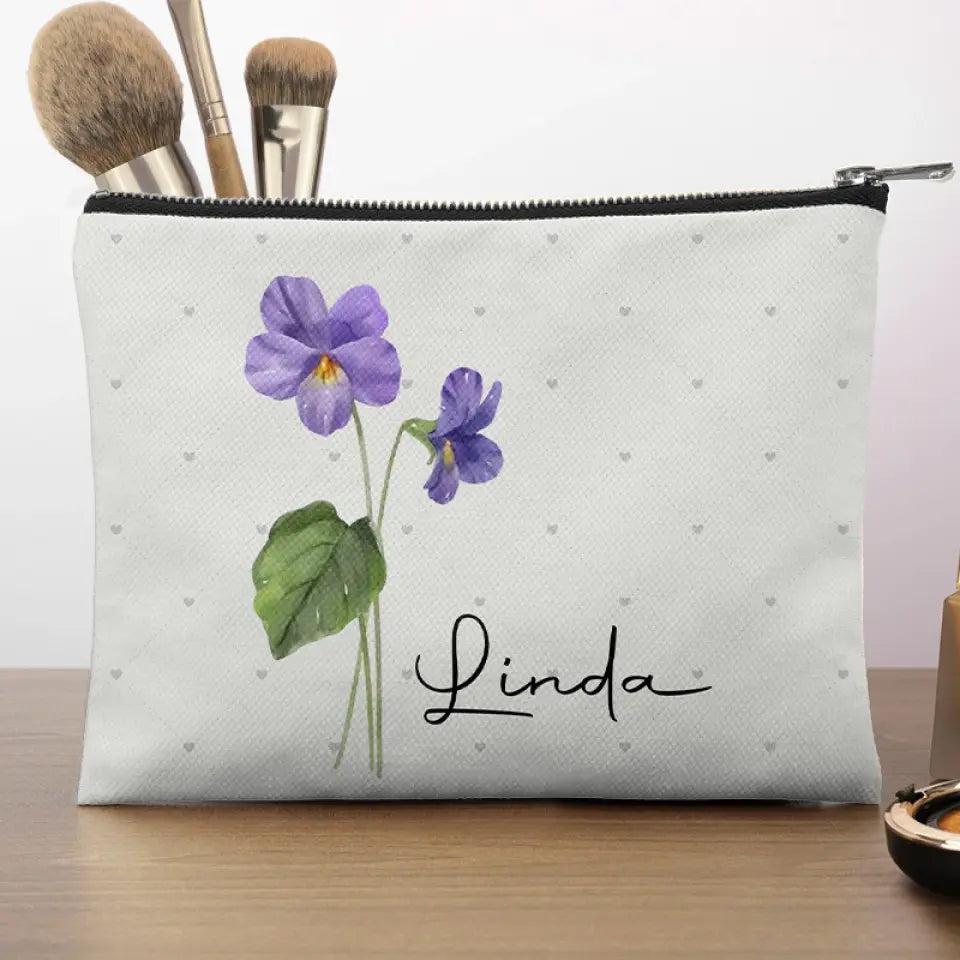 Chaque fleur fleurit à son rythme - Trousse de maquillage personnalisée Bestie - Cadeau de mariage, cadeau de demoiselle d'honneur pour meilleures amies, meilleures amies, sœurs