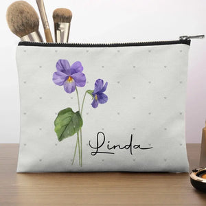 Chaque fleur fleurit à son rythme - Trousse de maquillage personnalisée Bestie - Cadeau de mariage, cadeau de demoiselle d'honneur pour meilleures amies, meilleures amies, sœurs