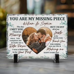 Photo personnalisée « Je veux que tous mes derniers jours soient avec toi » - Pierre rectangulaire personnalisée avec support pour couple - Cadeau pour mari et femme, anniversaire