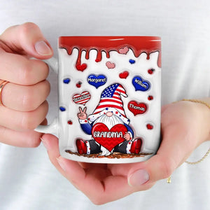 J'aime être grand-mère - Mug personnalisé 3D avec effet gonflé - Cadeau pour maman et grand-mère
