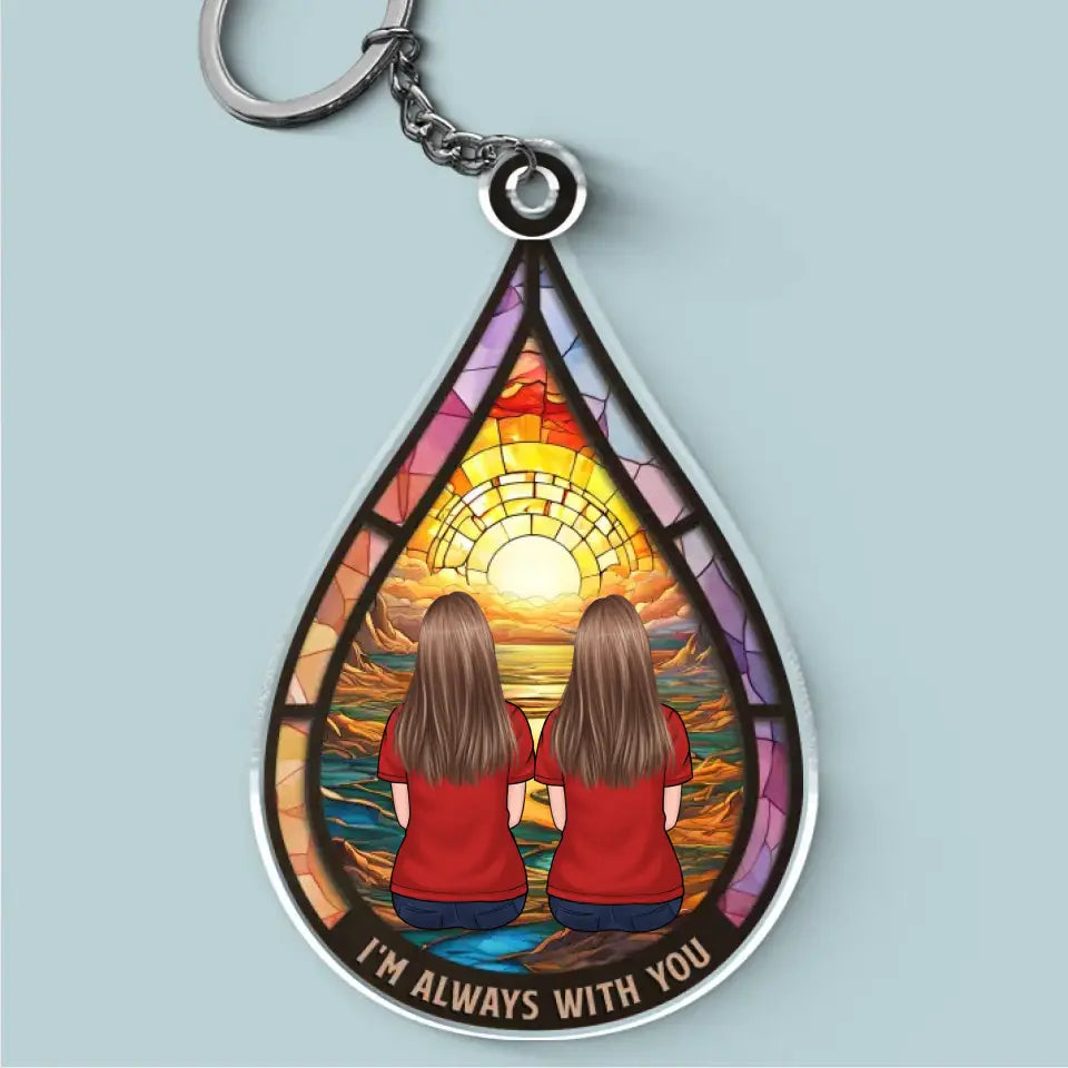 Ces années peuvent passer, mais vous restez toujours - Porte-clés en acrylique personnalisé commémoratif - Cadeau de condoléances pour les membres de la famille
