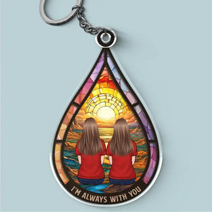Ces années peuvent passer, mais vous restez toujours - Porte-clés en acrylique personnalisé commémoratif - Cadeau de condoléances pour les membres de la famille
