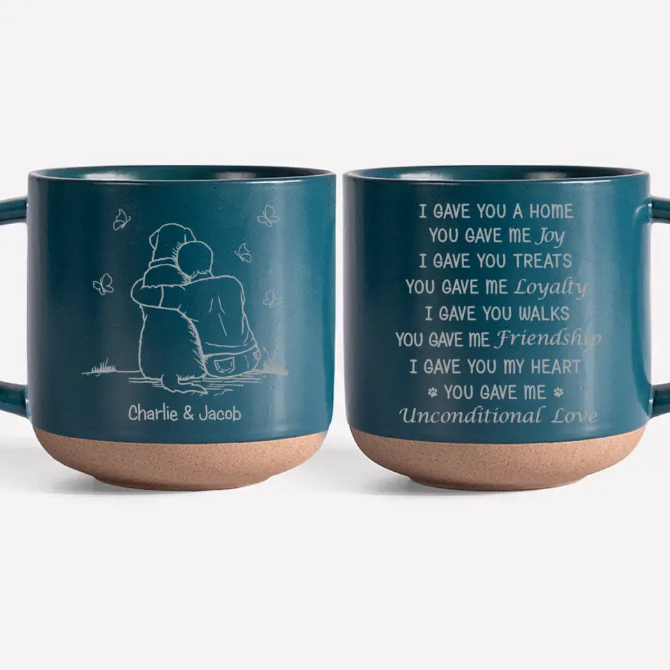 Tu m'as donné un amour inconditionnel - Mug personnalisé en céramique - Cadeau de condoléances pour les propriétaires et les amoureux des animaux