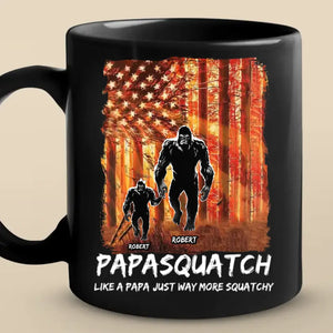 Comme un papa, mais en beaucoup plus accroupi - Tasse noire personnalisée pour la famille - Cadeau pour papa, grand-père