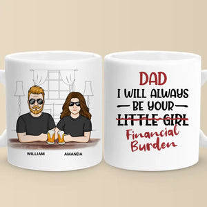 Je serai toujours ta petite fille - Tasse personnalisée familiale - Cadeau pour papa, grand-père